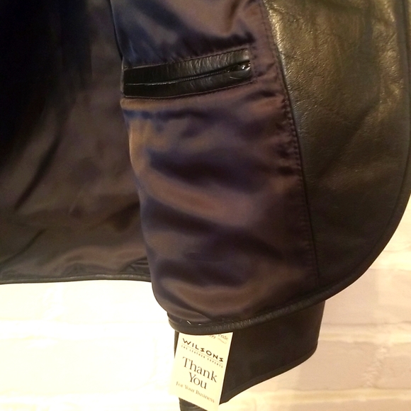❤🤎 Maxima by Wilson Genuine Leather Vintage Black Hooded  Jacket - S - Picture 7 of 11